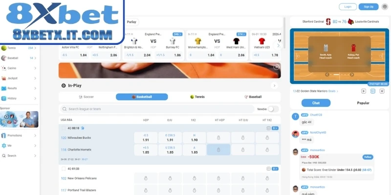 Vào link web/ app 8Xbet